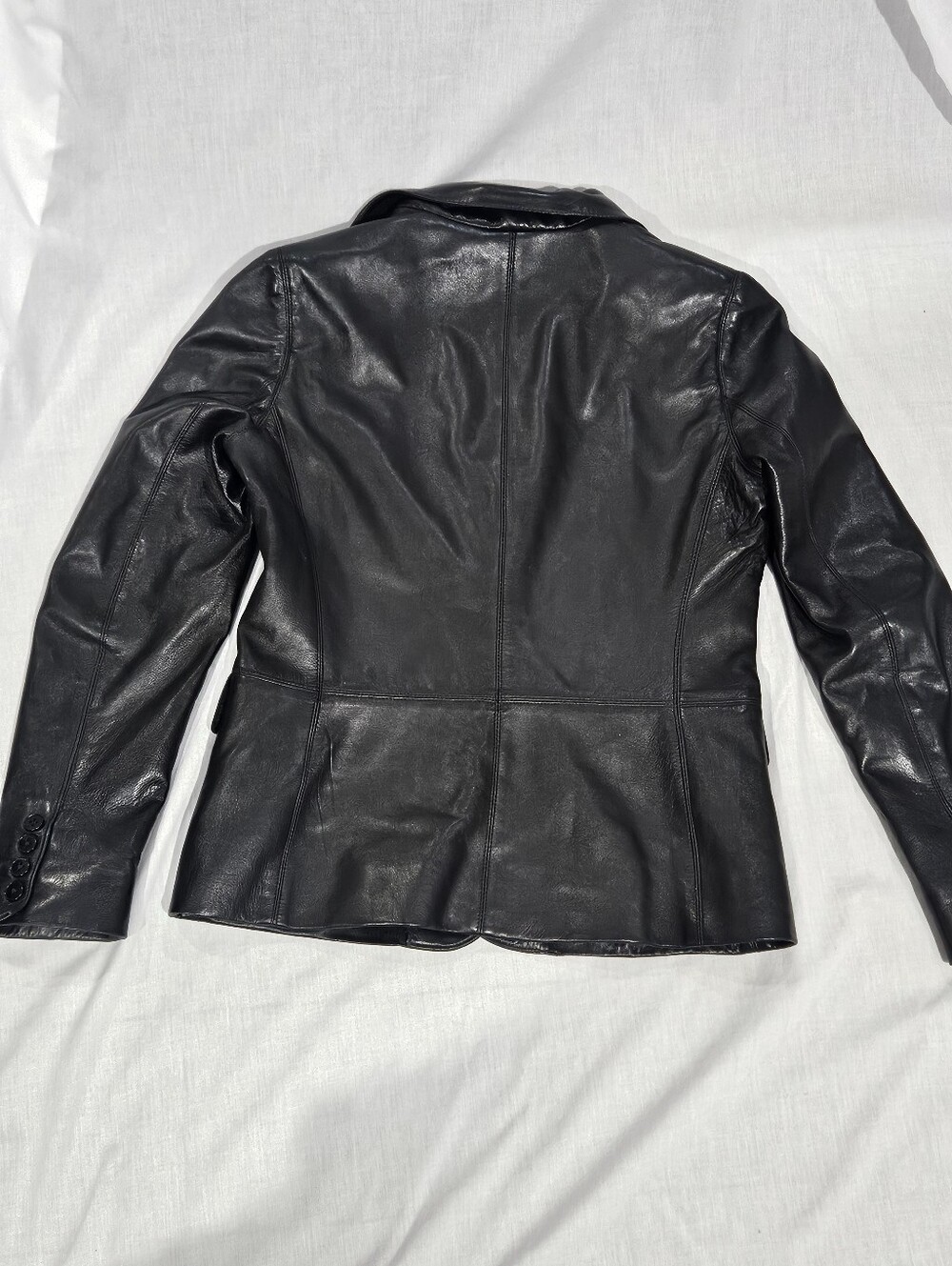 Ralph Lauren Women's Black Leather Blazer - Picture 4 of 8